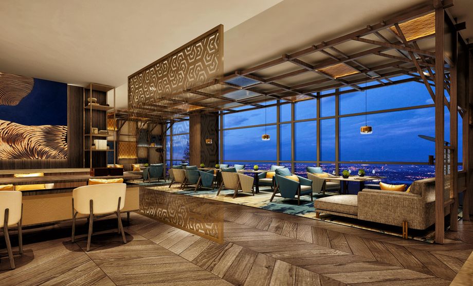 Expansive views at the hotel's Club Lounge.