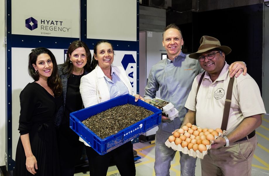 Hyatt Regency Sydney is teaming up with Canberra-based tech scale-up Goterra to process hundreds of tonnes of the hotel's annual food waste using an innovative, insect-based system.