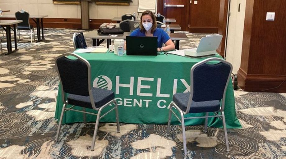 A meetings room at the Palm Beach Marriott Singer Island Beach Resort & Spa, where Helix operates a testing program for hotels guests that can provide results in 48 hours or less.