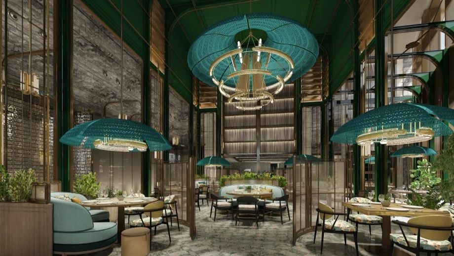 Andaz Shanghai ITC is a 265-room hotel opening in Xujiahui, featuring guest rooms, a restaurant, pool, gym, and versatile spaces for events.