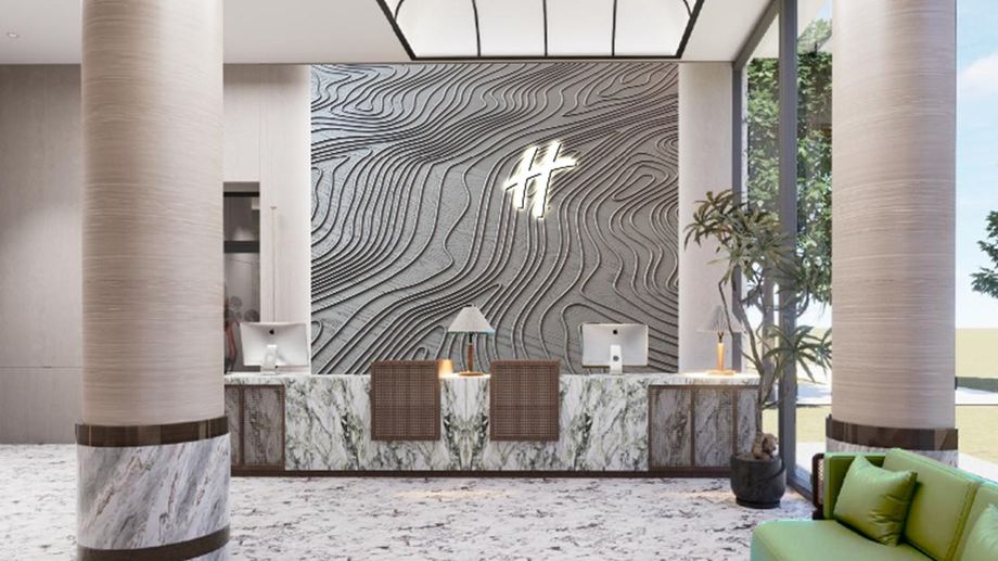 Rendering of the lobby of Holiday Inn Resort Luang Prabang Naluang Hill.