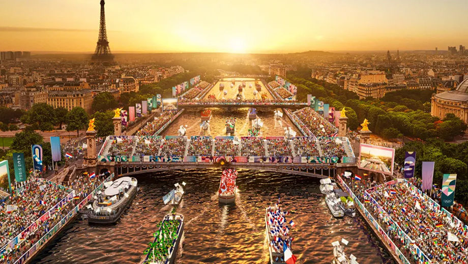 Artist’s impression of the Paris 2024 Olympic Games opening ceremony: sports in the city.