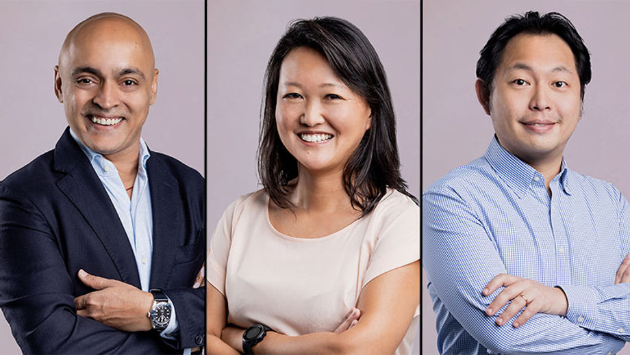 Constellar's new SVP for international and business development Mel Shah; VP for digital marketing Alexandra Goto; and VP for sales Sim Lim Ng.