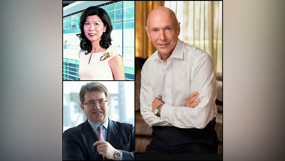 UFI’s presidential trio for the 2022-2023 term are Michael Duck, Monica Lee-Müller and Geoff Dickinson (clockwise from bottom left).