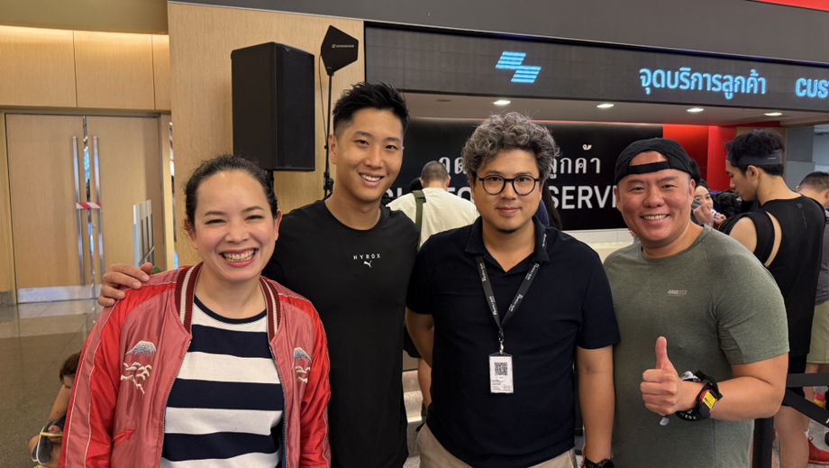 Bhiraj Buri Group’s Panittha Buri, Hyrox APAC’s Gary Wan, Bhiraj Buri Group’s Pitiphatr Buri, and Ben Veechai at the inaugural Hyrox Thailand, which was held at BITEC.