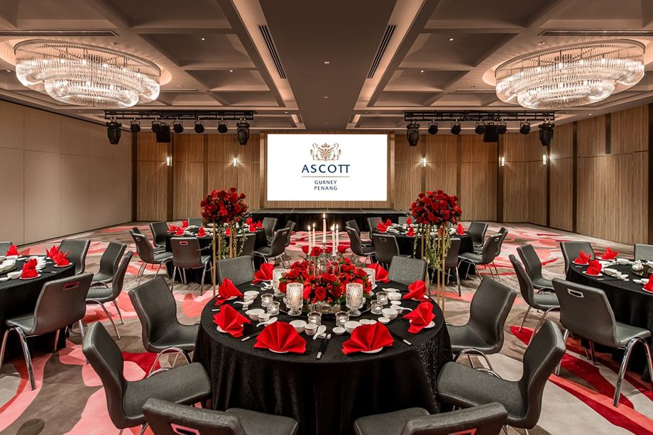 The Ascott Gurney Penang’s ballroom seats up to 900 pax.