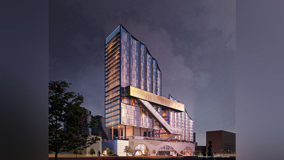 The mixed-use Melbourne Docklands will feature a convention centre and two TFE Hotels properties.