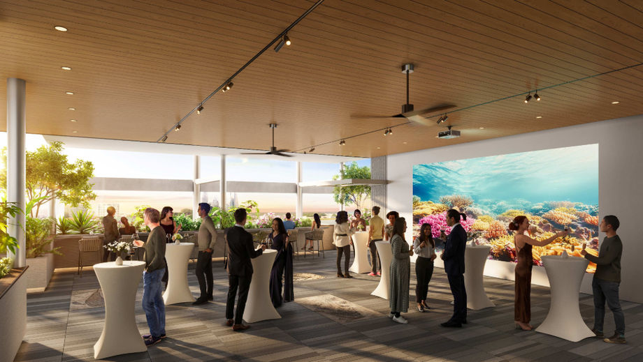 The Beacon is a rooftop event space at Singapore Oceanarium.
