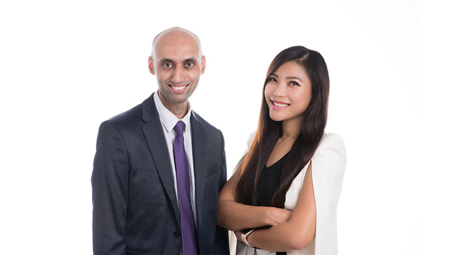 (from left) ESGnie’s Majid Hasan and Jiale Tan: converting disparate data into standardised forms for downstream analyses.