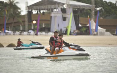 The adrenaline-filled weekend included activities such as jet skiing and ATV rides.