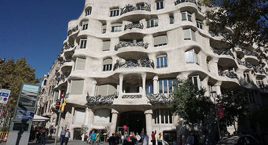 Casa Mila attracts a constant stream of visitors.