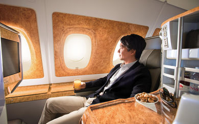 Emirates’ Business Class on its A380 aircraft.