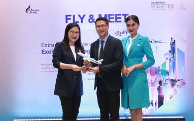 TCEB and Bangkok Airways launch the 'Fly and Meet Double Bonus - Redefined' campaign to attract more corporate groups from Cambodia, Lao PDR, Myanmar and Vietnam. (Photo Credit: Bangkok Airways Public Company Limited)