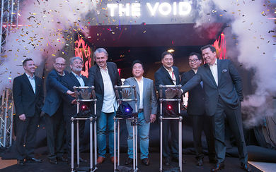 (5th from left) Hui Lim, executive director and chief information officer of Genting Malaysia Berhad with the management teams of Genting and The Void at the opening of The Void’s centre at Resorts World Genting.