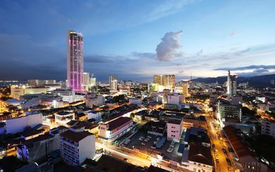 A view of Penang's capital city of George Town. (Photo Credit: kelvinchuah88/Getty Images)