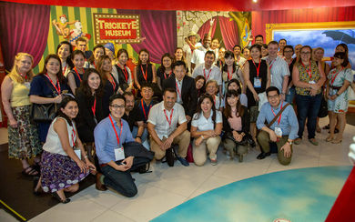 International buyers from near and far were all smiles during their visit to the Trick Eye Museum.
