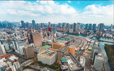 View over the Tsukiji area in Tokyo, Japan. (Credit: Melpomenem/Getty Images)
