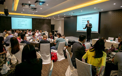 Peranakan lunch awaited delegates at the Village Hotel Katong.