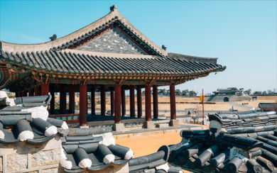 Hwaseong Fortress Dongjangdae Yeonmudae, Korean traditional architecture in Suwon, the capital of Gyeonggi. (Credit: Getty Images)