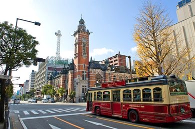 The new website has downloadable material such as this photo of the Yokohama Port Opening Memorial Hall.