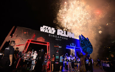 The flag-off at last year’s Star Wars Run 2017.