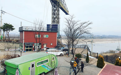 Groups can visit a caravan campsite, a former army base located near the DMZ. (Photo Credit: DMZ Spy Tour)