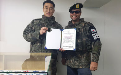 Receive a certificate commemorating your visit to the Korean military camp in the DMZ. (Photo Credit: DMZ Spy Tour)