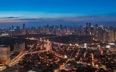 The view of the Makati skyline from Grand Hyatt Manila.