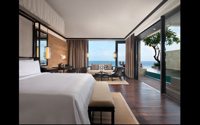 Nearly every room in The Apurva Kempinski Bali has an enviable ocean view like this one.
