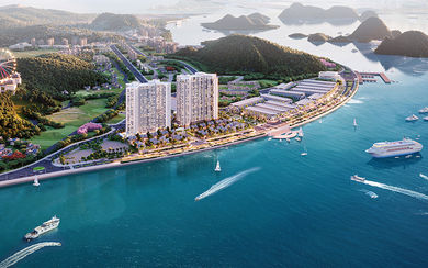 Waterfront views of Ha Long Bay at the Best Western Premier Sapphire Ha Long, which will open in 2020.