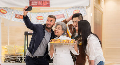 David Beckham, The Venetian Macao’s brand ambassador, with Chinese celebrities and actors including Qiao Shan, Liu Yan and Helena Law in the film.