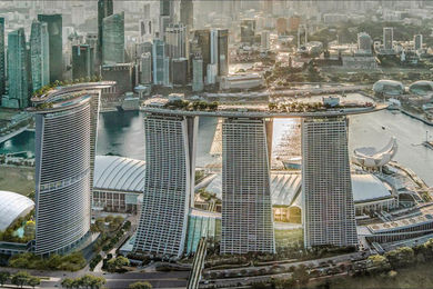 A digital rendition of what the fourth tower at Marina Bay Sands will look like.