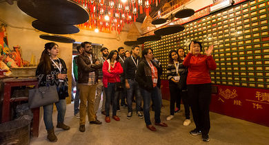 Indian delegates took a stroll at a compact neighbourhood in Central for a guided Old Town Central tour.