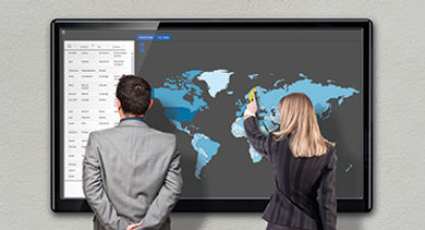 Network internationally with an interactive gadget