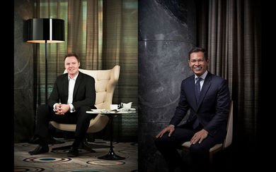 Mark Bulmer (left) moves on to Carlton Hotel Bangkok Sukhumvit as its new general manager while Darren Ware (right) has been named general manager of Carlton Hotel Singapore.