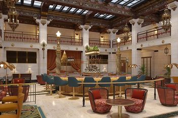 Davenport Hotel lobby bar renovation