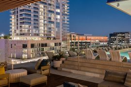 Hall Park Hotel Frisco Texas pool area 