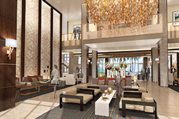 Hilton West Palm Beach event space lobby