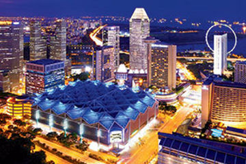Singapore night skyview