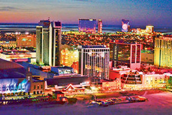 Atlantic City night shore