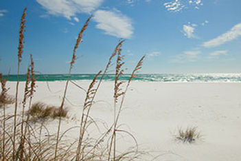 Sugar-white sands beach
