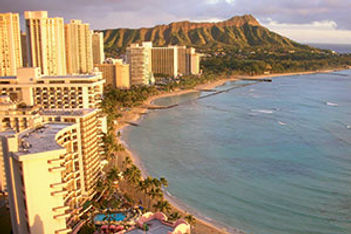 Waikiki hotel shoreline