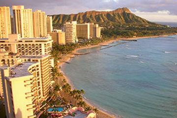 Waikiki hotel shoreline