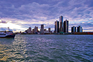 Michigan Great Lakes city skyline