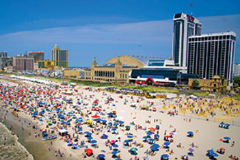Atlantic City beach boardwalk