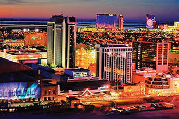 Atlantic City night cityline