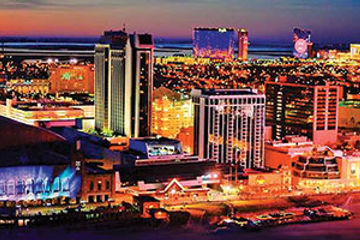 Atlantic City night cityline