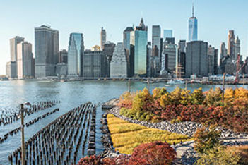 Brooklyn view Manhatten skyline