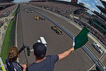 Indianapolis 500 flag waver