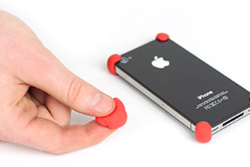 red smartphone clay